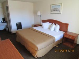 格林里弗Western Inn - Green River的酒店客房配有带白色床单和枕头的床。