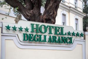 罗马德格里阿蓝希酒店的酒店德尔菲阵列的标志
