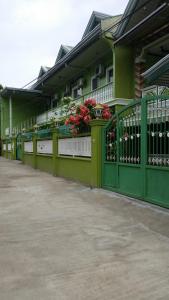 Balamban麦格达娜公寓的鲜花屋前的绿色围栏