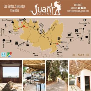 洛斯桑托斯Hostal Juan Palitos的珍娜国家公园地图
