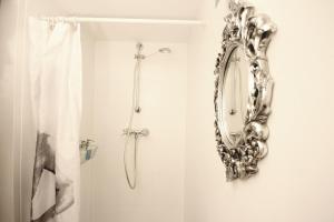 维也纳米莱尔公寓的浴室墙上挂着镜子