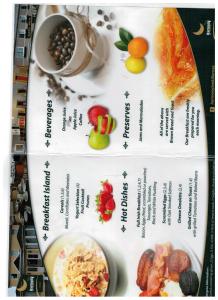 基拉尼汉墨尼酒店-格雷恩小屋的餐厅的菜单,包括食物