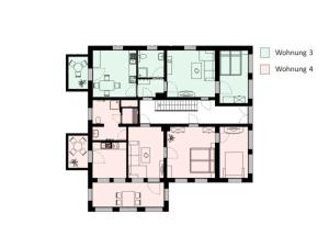 蒂索Haus Seestern的房屋的平面图