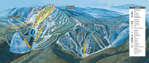 锡尔弗斯塔The Pinnacles Suites & Townhomes的山间滑雪场地图