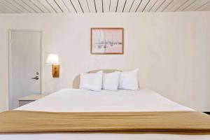 佩吉Knights Inn Page的卧室配有白色大床和白色枕头