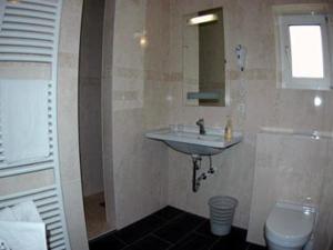 施派尔克尔法尔兹酒店的一间带水槽和卫生间的浴室