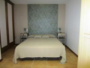 拉帕拉德Casa Perenquén的一间卧室配有床和2个床头柜