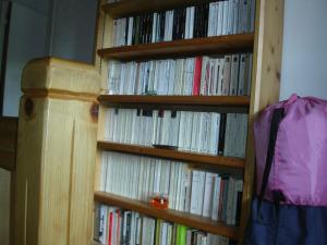 Saint-Martial迪克斯 - 奥克斯乡村民宿的书架上堆满了书