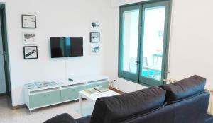 里贝斯的弗里瑟Apartament Nou Fontalba的带沙发和电视的客厅