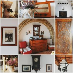 巴拉顿菲赖德Koczor Winery & Guesthouse的一张带门的房间的照片拼合在一起