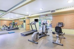 威廉姆斯威廉姆斯华美达酒店的健身房设有数台跑步机和椭圆机
