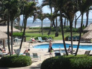 卡帕阿艾兰德尔海滨244号公寓的棕榈树度假村的游泳池