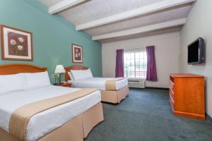 列克星敦列克星敦戴斯套房酒店的酒店客房设有两张床和电视。