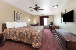 圣彼得斯圣彼得/圣查尔斯戴斯酒店的配有一张床和一台平面电视的酒店客房