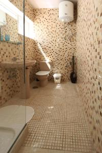 阿雷西费Holiday Apartment C Lanzarote的浴室配有卫生间、盥洗盆和淋浴。