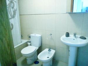 大塔拉哈尔Appartamento Erika的一间带卫生间和水槽的浴室