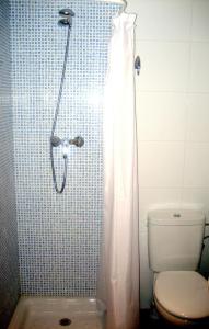 坎弗兰克埃斯塔西翁里约亚拉贡旅行者旅舍的带淋浴和卫生间的浴室