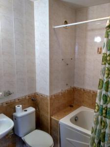 普罗夫迪夫菲利浦波里斯酒店的浴室配有卫生间、浴缸和水槽。