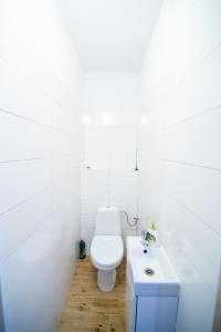 斯塔洛瓦沃拉Apartament pracowniczy的白色的浴室设有卫生间和水槽。