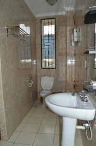 达累斯萨拉姆ShaMooL Hotel的一间带水槽和卫生间的浴室