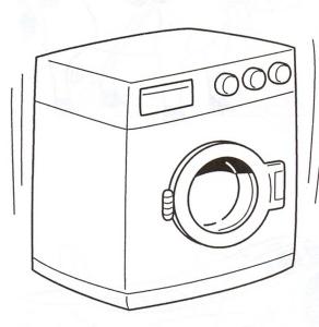 蒙多涅多Hotel Montero的洗衣机的黑白画