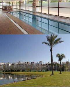 莫特里尔Playa Granada Golf的两幅棕榈树建筑的照片