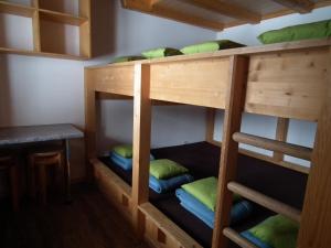 Willigen阿尔本旅馆的双层床间 - 带两张双层床和枕头