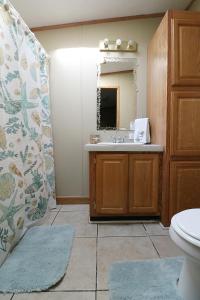 普廷贝Island Club #93的一间带水槽、卫生间和镜子的浴室