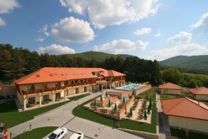 锡尔沃斯瓦里德萨拉吉卡里格特酒店的享有带游泳池的建筑的空中景致