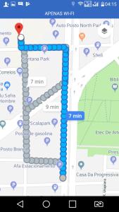 圣保罗Hotel Carpe Diem的谷歌地图应用程序在电话上的截图