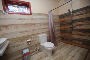 埃拉Tina Nature villa的一间带卫生间和淋浴的浴室