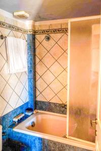普雷韦扎Evgenia's Balcony的一间带浴缸和淋浴的浴室
