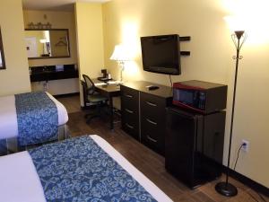 基西米生命之光酒店及套房的酒店客房配有一张床和一张书桌及一台电视