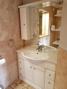 兰根尼斯王首旅馆的一间带水槽和镜子的浴室