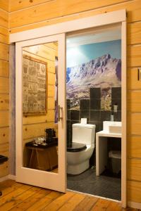 开普敦长腿叔叔艺术酒店的一间带卫生间和水槽的浴室