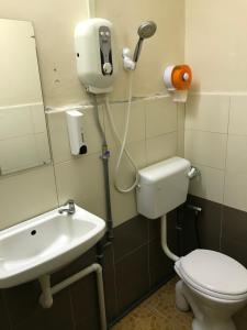 峇都丁宜莱萨汽车旅馆的一间带卫生间和水槽的浴室