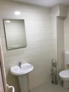 安吉Vip Apartmani Canj的一间带水槽和卫生间的浴室