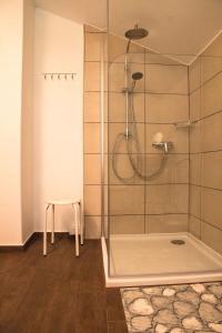 埃本塞席尔瓦努斯别墅公寓的带淋浴和凳子的浴室