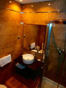 索佩拉纳特尔勒雷乡村旅馆的一间带水槽和淋浴的浴室