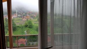 乌宗Uzungol Comfort Residence的山景窗户
