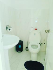 圣维森特Glorias Green House的浴室配有白色卫生间和盥洗盆。