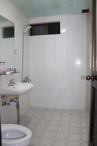 济州市奥拉星汽车旅馆的一间带卫生间和水槽的浴室