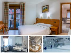 塞尔塞迪利亚玛雅旅馆的一间酒店客房 - 带一张床和一间浴室