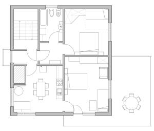 卢布尔雅那Apartment Armic的房屋的平面图
