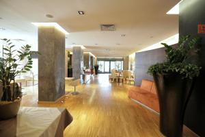 龙基德伊莱焦纳里梅杰酒店的带沙发和一些植物的客厅