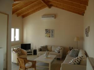派莱卡斯Villa Daphne的客厅配有沙发和桌子