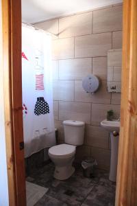 利纳雷斯Residencial del Maule的一间带卫生间和水槽的浴室