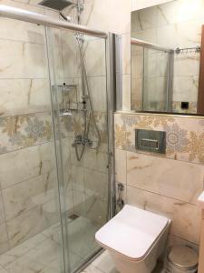 乌宗欧纳尔汽车旅馆的带淋浴和卫生间的浴室