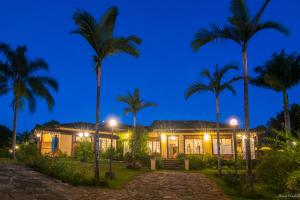 圣若昂-德雷普萨达帕克度拉法拉迪欧旅馆的夜晚棕榈树的房子
