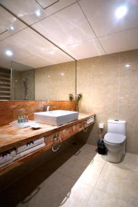麦新格精品酒店川沙店的一间浴室